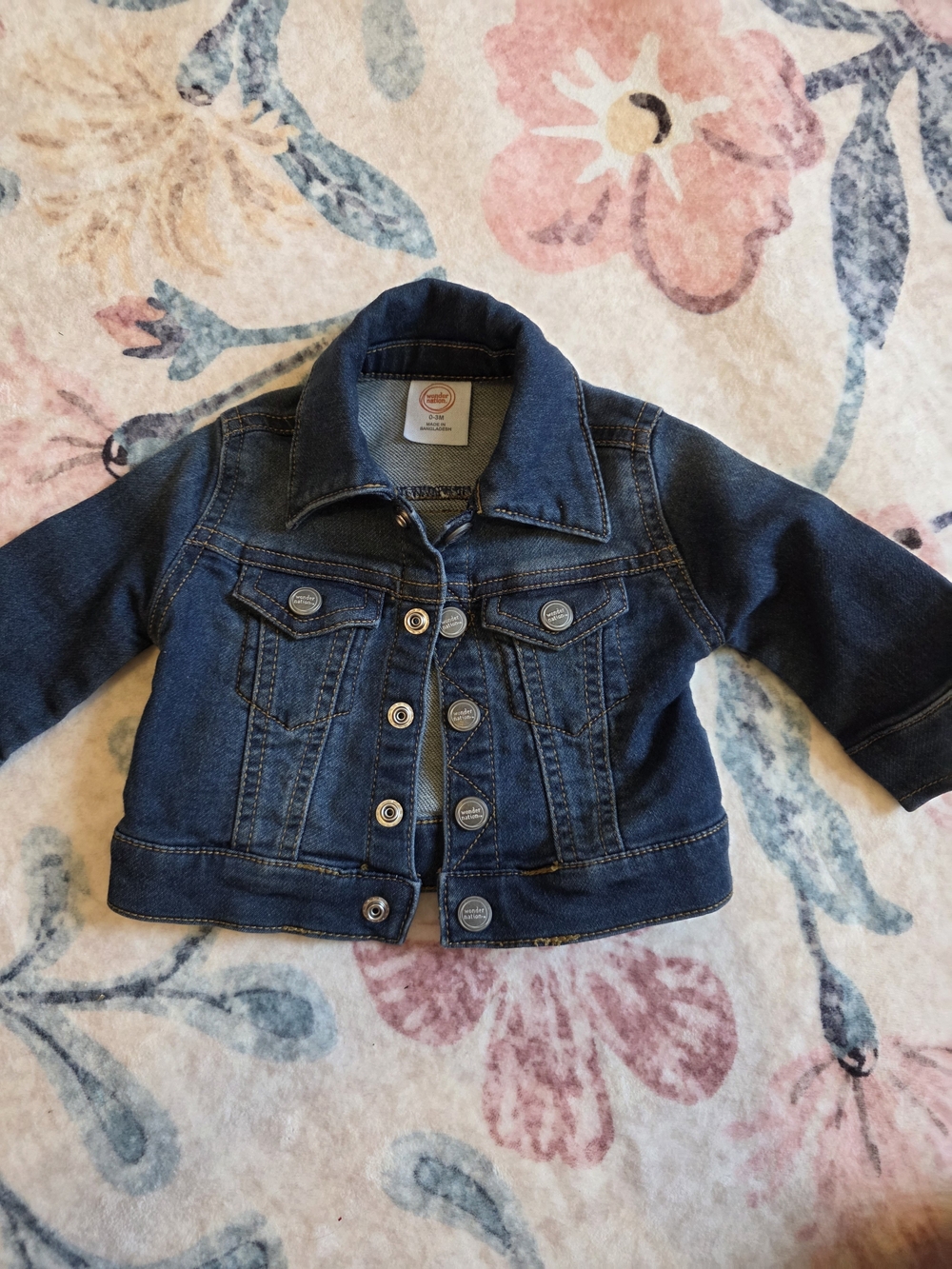 Baby Denim Jacket - Dark Blue Jean Jacket 0-3
